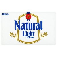 Natural Light Beer, 15 count, 12 fl oz