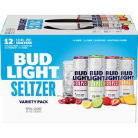 Bud Light Black Cherry, Lemon Lime, Strawberry & Mango Seltz, 144 fl oz