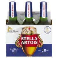 Stella Artois Alcohol Free Malt Beverage, 11.2 fl oz, 6 count