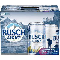 Busch Light 30 Pack - Cans, 360 fl oz