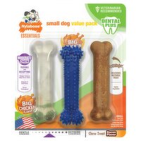 Nylabone Essentials Dental Plus Small Dog Toys Value Pack, 3 count