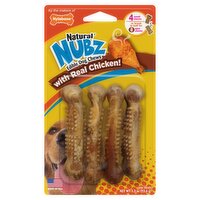 Nylabone Natural Nubz Edible Dog Chews Dog Treats, 4 count, 3.3 oz