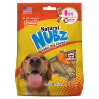 Nylabone Natural Nubz Edible Chews Dog Treats with Real Chicken, 8 count, 14.6 oz