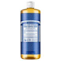 Dr. Bronner's  Dr. Bronner's Peppermint Pure-Castile Liquid Soap-32oz, 32 Fluid ounce 