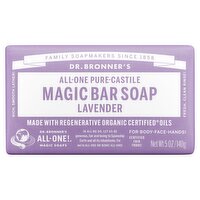 Dr. Bronner's Lavender All-One Pure-Castile Magic Bar Soap, 5oz