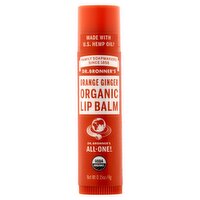 Dr. Bronner's Orange Ginger Organic Lip Balm, 0.15 oz