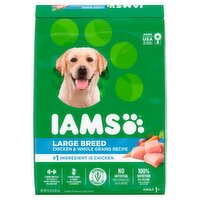 Iams Large Breed Chicken & Whole Grains Recipe Super Premium Dog Food, Adult 1+, 15 lb