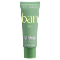 Ban Pits Citrus & Jasmine AHA Roll-On Serum Deodorant, 2.3 fl oz