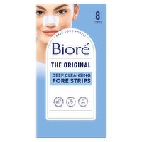 Bioré The Original Deep Cleansing Nose Pore Strips, 8 count, 8 Each