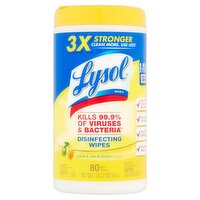 Lysol Lemon & Lime Blossom Scent Disinfecting Wipes, 18.7 oz, 80 Each