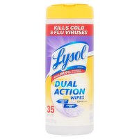 Lysol Citrus Scent Dual Action Wipes, 35 count, 9.8 oz