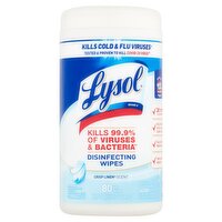 Lysol Crisp Linen Scent Disinfecting Wipes, 80 count, 16.7 oz
