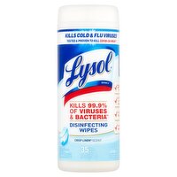 Lysol Crisp Linen Scent Disinfecting Wipes, 35 count, 7.3 oz, 35 Each