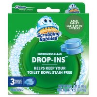 Scrubbing Bubbles Continuous Clean Drop-Ins Blue Discs, 1.41 oz, 3 count