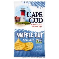 Cape Cod Waffle Cut Sea Salt Kettle Cooked Potato Chips, 7 oz