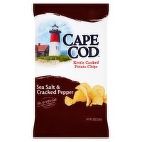 Cape Cod Sea Salt & Cracked Pepper Kettle Cooked Potato Chips, 8 oz