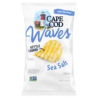 Cape Cod Waves Sea Salt Kettle Cooked Potato Chips, 7.5 oz, 7.5 Ounce