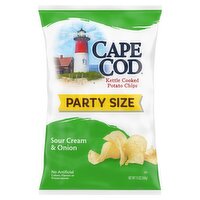 Cape Cod Sour Cream & Onion Kettle Cooked Potato Chips Party Size, 13 oz