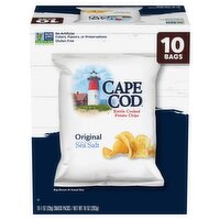 Cape Cod Original Sea Salt Kettle Cooked Potato Chips, 1 oz, 10 count