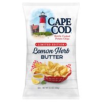 Cape Cod Lemon Herb Butter Kettle Cooked Potato Chips Limited Edition, 6.5 oz