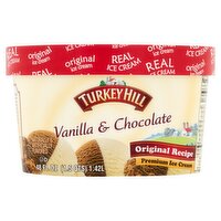 Turkey Hill Vanilla & Chocolate Premium Ice Cream, 48 fl oz