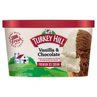 TURKEY HILL Vanilla & Chocolate Premium Ice Cream, 1.44 qts, 46 Fluid ounce