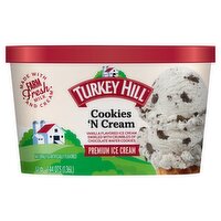 TURKEY HILL Cookies 'N Cream Premium Ice Cream, 1.44 qts