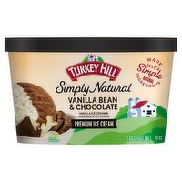 TURKEY HILL Simply Natural Vanilla Bean & Chocolate Premium Ice Cream, 1.44 qts, 46 Fluid ounce