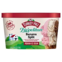 TURKEY HILL Trio'politan Banana Split Premium Ice Cream, 1.44 qts, 46 Fluid ounce