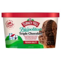 Turkey Hill Trio'politan Triple Chocolate Frozen Dairy Dessert, 1.44 qts