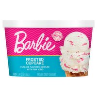 Barbie Frosted Cupcake Flavored Swirled with Pink Icing Frozen Dairy Dessert, 1.44 qts, 46 Fluid ounce