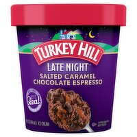 Turkey Hill Late Night Salted Caramel Chocolate Espresso Ice Cream, 14 fl oz