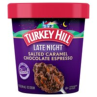 Turkey Hill Late Night Salted Caramel Chocolate Espresso Ice Cream, 14 fl oz, 14 Fluid ounce