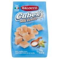 Balocco Cubes Milk Vanilla Wafers, 8.82 oz