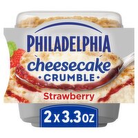 Philadelphia Strawberry Cheesecake Desserts with Graham Crumble, 2 count, 6.6 oz