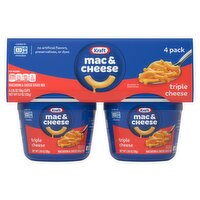 Kraft Mac & Cheese Triple Cheese Macaroni & Cheese Sauce Mix, 2.05 oz, 4 count, 8.2 Ounce