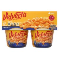 Velveeta Original Microwaveable Shell Pasta & Cheese Sauce, 2.39 oz, 4 count, 9.56 Ounce