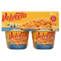 Velveeta Microwaveable Shell Pasta & Cheese Sauce, 2.19 oz, 4 count, 8.76 Ounce