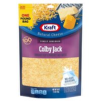 Kraft Finely Shredded Colby Jack Natural Cheese, 16 oz, 16 Ounce