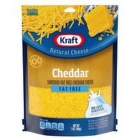 Kraft Shredded Fat Free Cheddar Natural Cheese, 7 oz