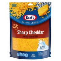 Kraft Shredded Sharp Cheddar Natural Cheese, 8 oz