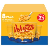 Velveeta Original Microwaveable Shell Pasta & Cheese Sauce, 2.39 oz, 8 count