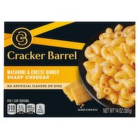 Cracker Barrel Sharp Cheddar Macaroni & Cheese Dinner, 14 oz, 14 Ounce