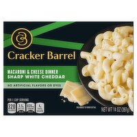 Cracker Barrel Sharp White Cheddar Macaroni & Cheese Dinner, 14 oz, 14 Ounce