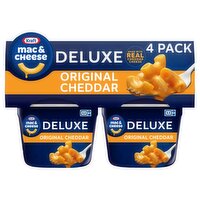 Kraft Mac & Cheese Deluxe Original Cheddar Macaroni & Cheese Sauce, 2.39 oz, 4 count