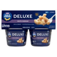 Kraft Deluxe White Cheddar Macaroni & Cheese Sauce, 2.39 oz, 4 count