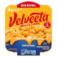 Velveeta Original Microwaveable Shell Pasta & Cheese Sauce Big Bowl, 5 oz, 5 Ounce