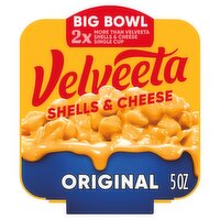 Velveeta Original Microwaveable Shell Pasta & Cheese Sauce Big Bowl, 5 oz