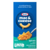 Kraft Mac & Cheese Spirals Original Cheese Flavor Pasta & Cheese Sauce Mix, 5.5 oz, 4 count