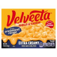 Velveeta Shells & Cheese Extra Creamy Cheese Sauce & Shell Pasta, 11 oz